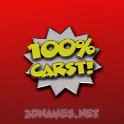 carst in 100 Percent style - 3D name wallpaper