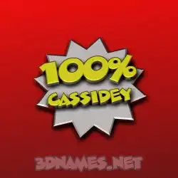 cassidey in 100 Percent style - 3D name wallpaper