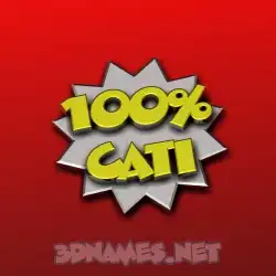 cati in 100 Percent style - 3D name wallpaper