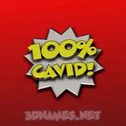 cavid in 100 Percent style - 3D name wallpaper