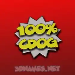 cdog in 100 Percent style - 3D name wallpaper