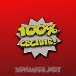 cecilie in 100 Percent style - 3D name wallpaper