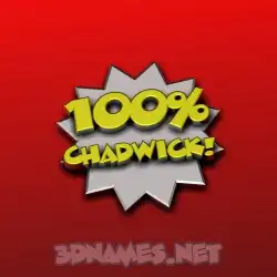 chadwick in 100 Percent style - 3D name wallpaper