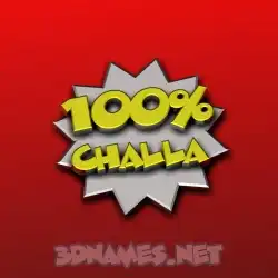 challa in 100 Percent style - 3D name wallpaper