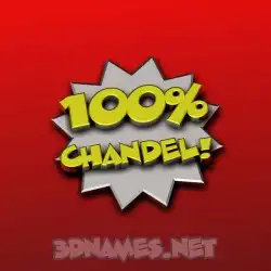 chandel in 100 Percent style - 3D name wallpaper