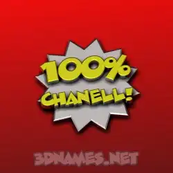 chanell in 100 Percent style - 3D name wallpaper