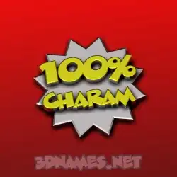 charam in 100 Percent style - 3D name wallpaper