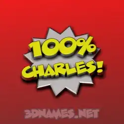 charles in 100 Percent style - 3D name wallpaper