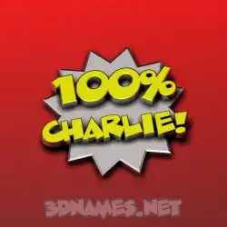 charlie in 100 Percent style - 3D name wallpaper