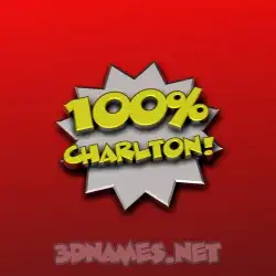 charlton in 100 Percent style - 3D name wallpaper