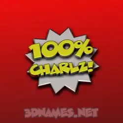 charlz in 100 Percent style - 3D name wallpaper