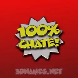 chate in 100 Percent style - 3D name wallpaper