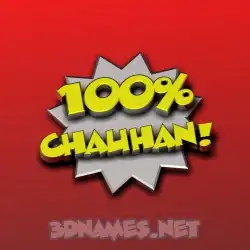 chauhan in 100 Percent style - 3D name wallpaper