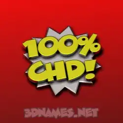 chd in 100 Percent style - 3D name wallpaper