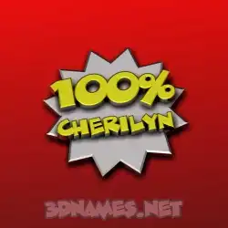 cherilyn in 100 Percent style - 3D name wallpaper