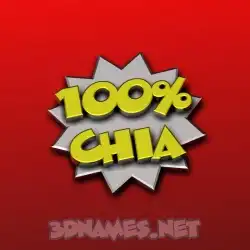 chia in 100 Percent style - 3D name wallpaper
