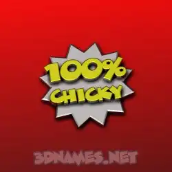 chicky in 100 Percent style - 3D name wallpaper