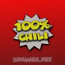 chili in 100 Percent style - 3D name wallpaper