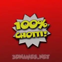 chotti in 100 Percent style - 3D name wallpaper