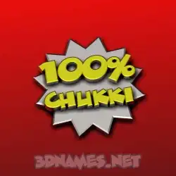 chukki in 100 Percent style - 3D name wallpaper