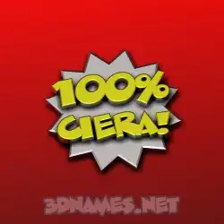ciera in 100 Percent style - 3D name wallpaper
