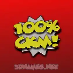 ckm in 100 Percent style - 3D name wallpaper