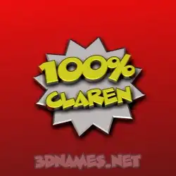 claren in 100 Percent style - 3D name wallpaper