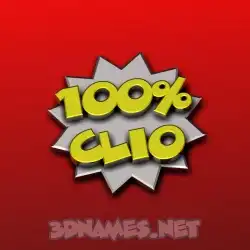 clio in 100 Percent style - 3D name wallpaper