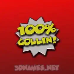 collin in 100 Percent style - 3D name wallpaper
