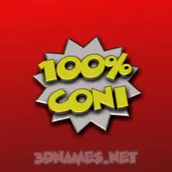 coni in 100 Percent style - 3D name wallpaper