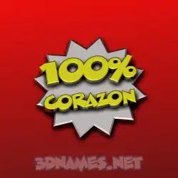corazon in 100 Percent style - 3D name wallpaper