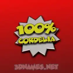 cordelia in 100 Percent style - 3D name wallpaper
