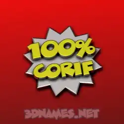 corif in 100 Percent style - 3D name wallpaper