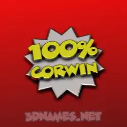 corwin in 100 Percent style - 3D name wallpaper