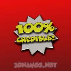 credible in 100 Percent style - 3D name wallpaper
