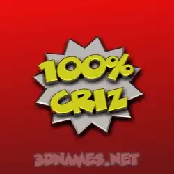 criz in 100 Percent style - 3D name wallpaper