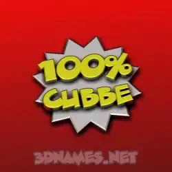 cubbe in 100 Percent style - 3D name wallpaper