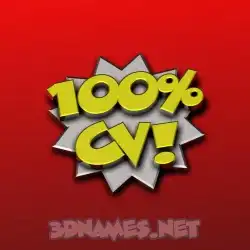 cv in 100 Percent style - 3D name wallpaper