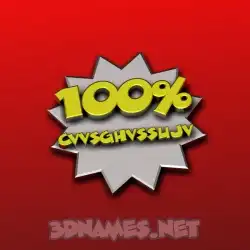 cvvsghvssujv in 100 Percent style - 3D name wallpaper