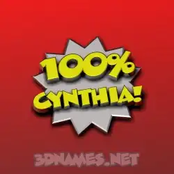 cynthia in 100 Percent style - 3D name wallpaper