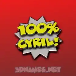 cyril in 100 Percent style - 3D name wallpaper