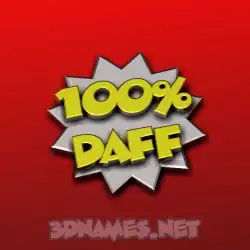 daff in 100 Percent style - 3D name wallpaper