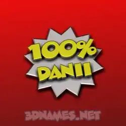 danii in 100 Percent style - 3D name wallpaper