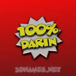 darin in 100 Percent style - 3D name wallpaper