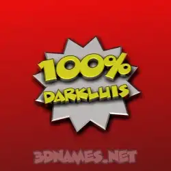 darkluis in 100 Percent style - 3D name wallpaper