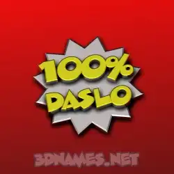 daslo in 100 Percent style - 3D name wallpaper