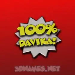 davika in 100 Percent style - 3D name wallpaper