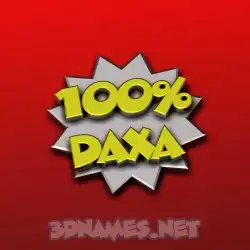 daxa in 100 Percent style - 3D name wallpaper