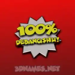 debangshu in 100 Percent style - 3D name wallpaper