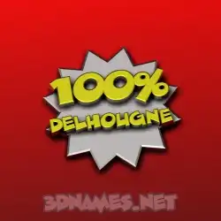 delhougne in 100 Percent style - 3D name wallpaper